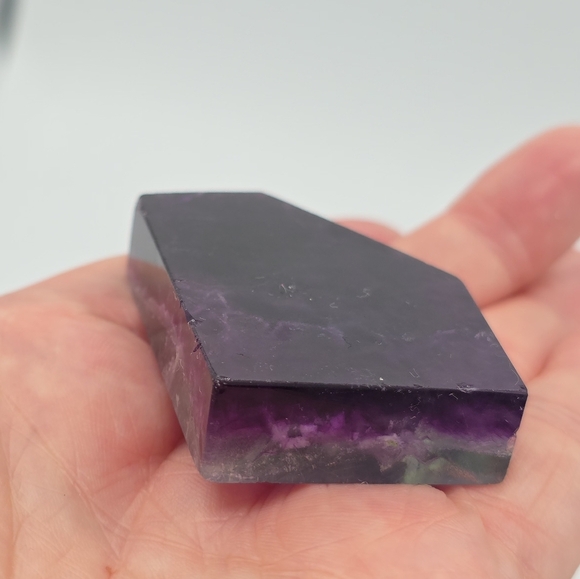 Purple Rainbow Fluorite Crystal Stone Slab - Picture 6 of 10